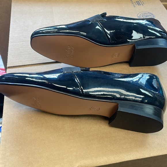 Black Patent Leather Slip On Tuxedo Shoes New main image 5